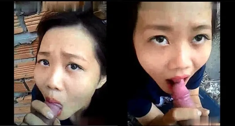 Người tình liếm cặc ở vườn sau nhà